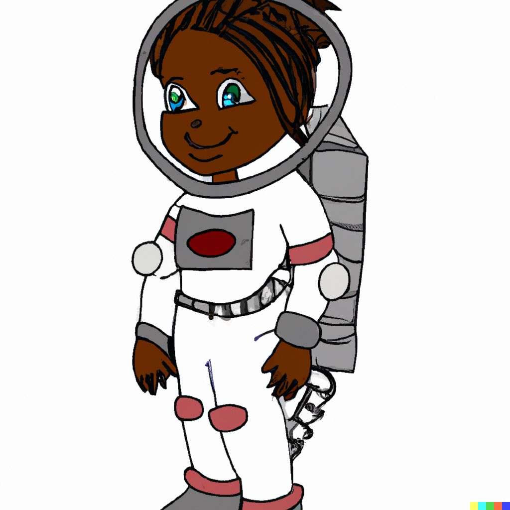 an astronaut, cartoon